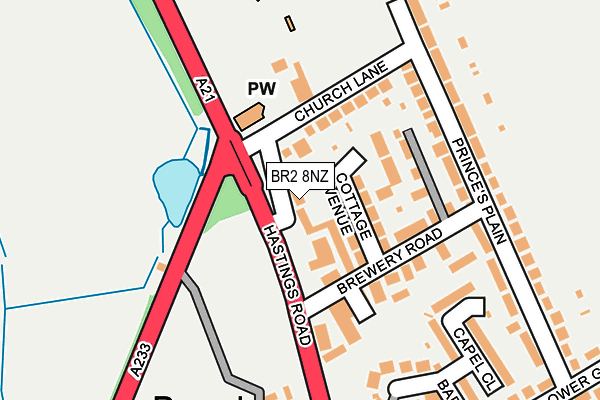 BR2 8NZ map - OS OpenMap – Local (Ordnance Survey)