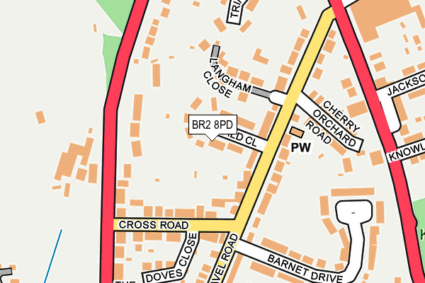 BR2 8PD map - OS OpenMap – Local (Ordnance Survey)