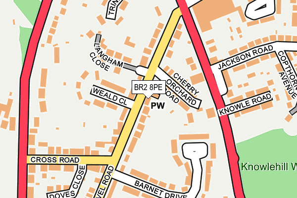 BR2 8PE map - OS OpenMap – Local (Ordnance Survey)