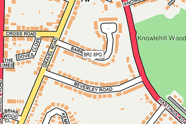 BR2 8PQ map - OS OpenMap – Local (Ordnance Survey)