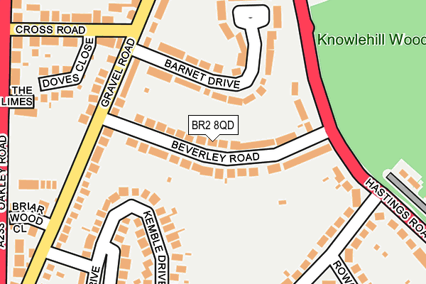 BR2 8QD map - OS OpenMap – Local (Ordnance Survey)