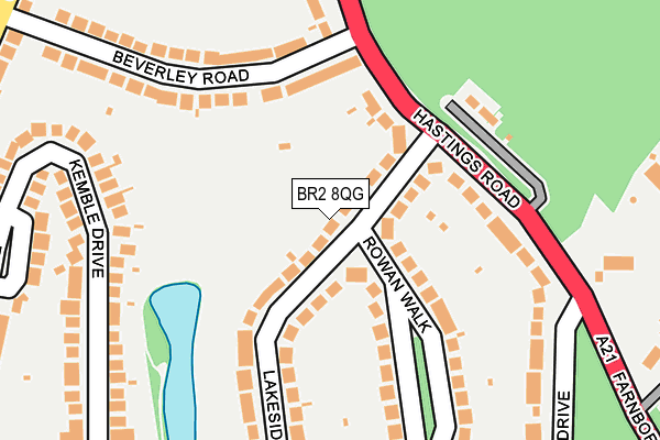 BR2 8QG map - OS OpenMap – Local (Ordnance Survey)