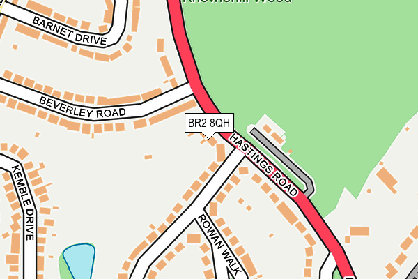 BR2 8QH map - OS OpenMap – Local (Ordnance Survey)