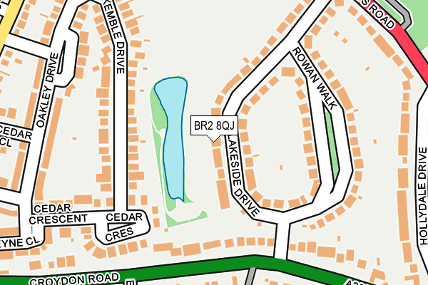 BR2 8QJ map - OS OpenMap – Local (Ordnance Survey)