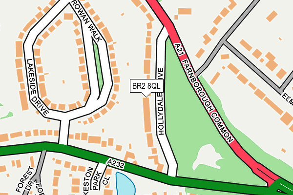 BR2 8QL map - OS OpenMap – Local (Ordnance Survey)