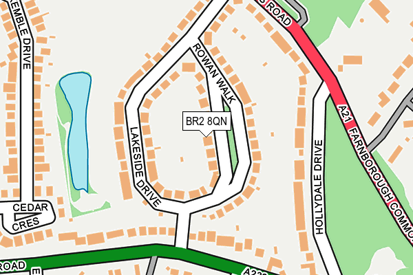 BR2 8QN map - OS OpenMap – Local (Ordnance Survey)