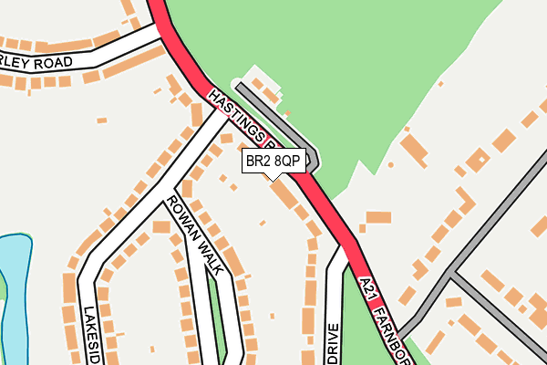 BR2 8QP map - OS OpenMap – Local (Ordnance Survey)