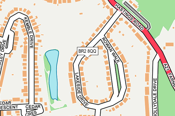 BR2 8QQ map - OS OpenMap – Local (Ordnance Survey)