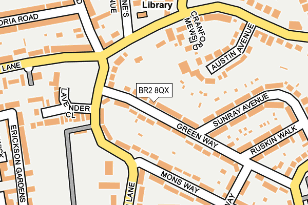 BR2 8QX map - OS OpenMap – Local (Ordnance Survey)