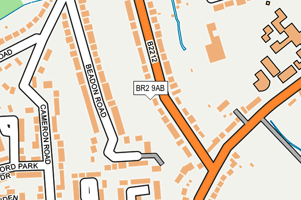 BR2 9AB map - OS OpenMap – Local (Ordnance Survey)