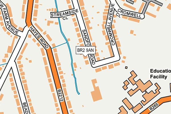 BR2 9AN map - OS OpenMap – Local (Ordnance Survey)