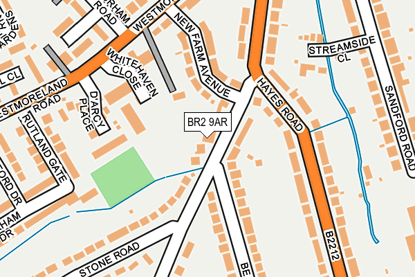 BR2 9AR map - OS OpenMap – Local (Ordnance Survey)