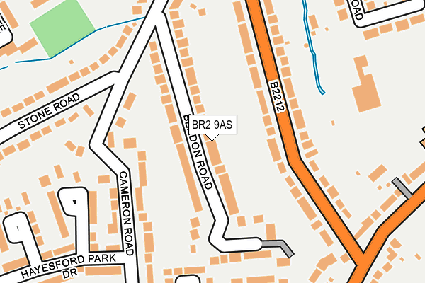BR2 9AS map - OS OpenMap – Local (Ordnance Survey)