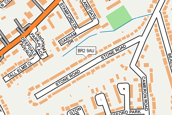 BR2 9AU map - OS OpenMap – Local (Ordnance Survey)