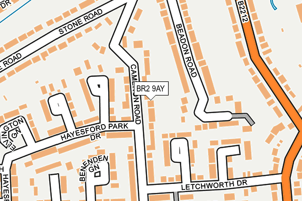 BR2 9AY map - OS OpenMap – Local (Ordnance Survey)