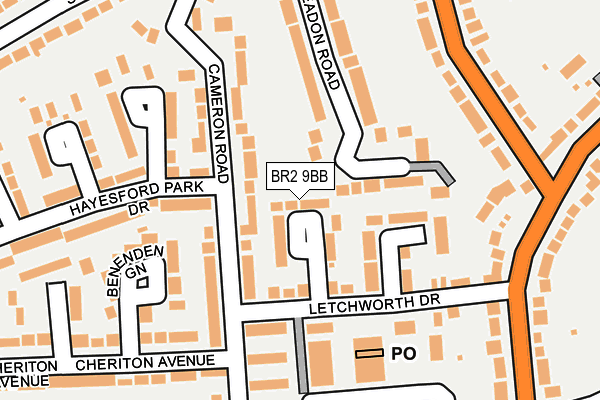 BR2 9BB map - OS OpenMap – Local (Ordnance Survey)