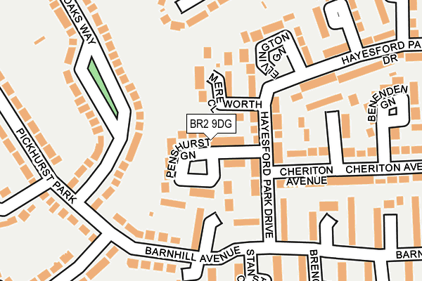 BR2 9DG map - OS OpenMap – Local (Ordnance Survey)