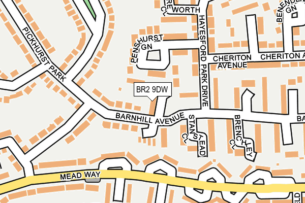 BR2 9DW map - OS OpenMap – Local (Ordnance Survey)