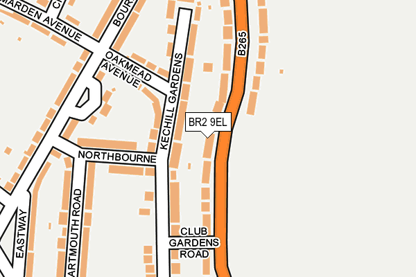 BR2 9EL map - OS OpenMap – Local (Ordnance Survey)