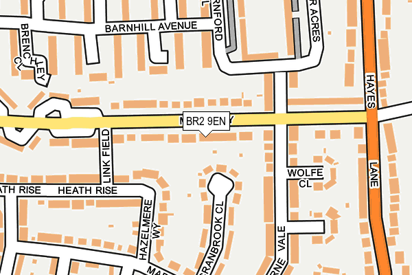 BR2 9EN map - OS OpenMap – Local (Ordnance Survey)