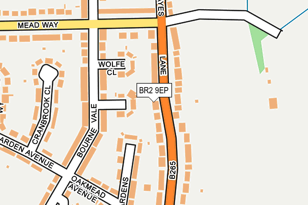 BR2 9EP map - OS OpenMap – Local (Ordnance Survey)