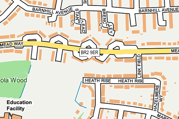 BR2 9ER map - OS OpenMap – Local (Ordnance Survey)