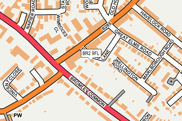 BR2 9FL map - OS OpenMap – Local (Ordnance Survey)