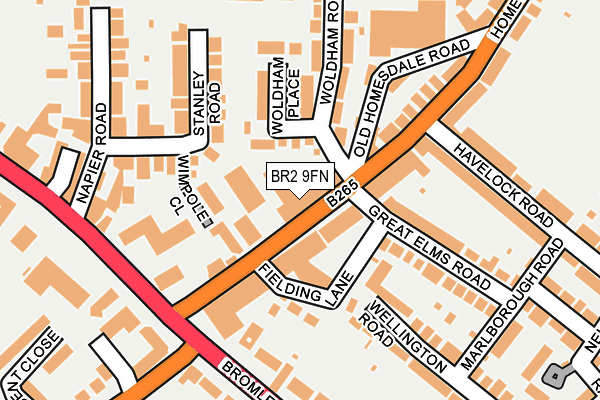 BR2 9FN map - OS OpenMap – Local (Ordnance Survey)