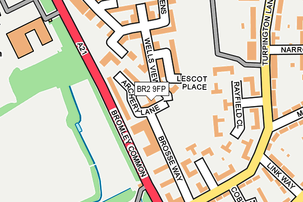 BR2 9FP map - OS OpenMap – Local (Ordnance Survey)