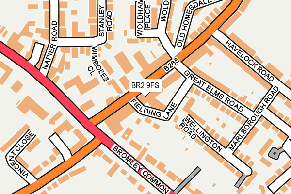 BR2 9FS map - OS OpenMap – Local (Ordnance Survey)