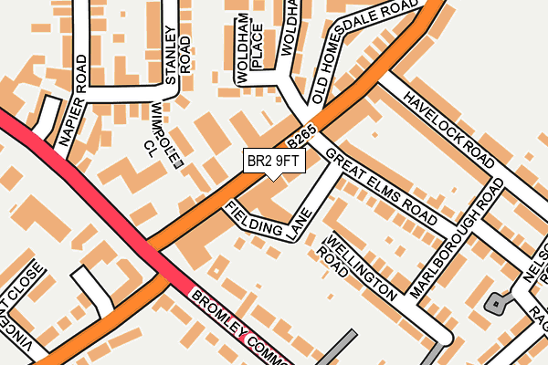 BR2 9FT map - OS OpenMap – Local (Ordnance Survey)