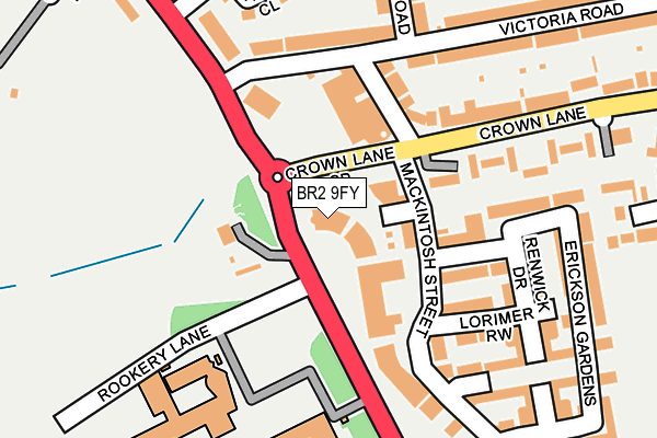 BR2 9FY map - OS OpenMap – Local (Ordnance Survey)