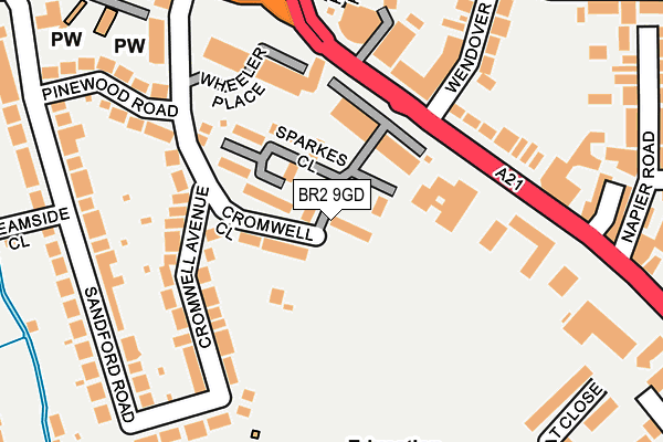 BR2 9GD map - OS OpenMap – Local (Ordnance Survey)