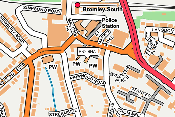BR2 9HA map - OS OpenMap – Local (Ordnance Survey)