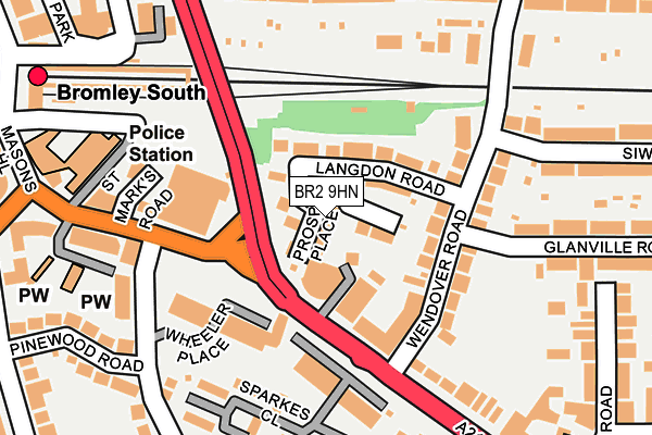 BR2 9HN map - OS OpenMap – Local (Ordnance Survey)