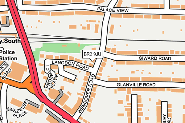 BR2 9JU map - OS OpenMap – Local (Ordnance Survey)