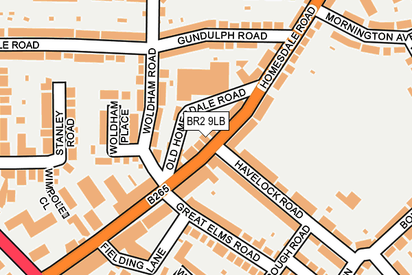 BR2 9LB map - OS OpenMap – Local (Ordnance Survey)