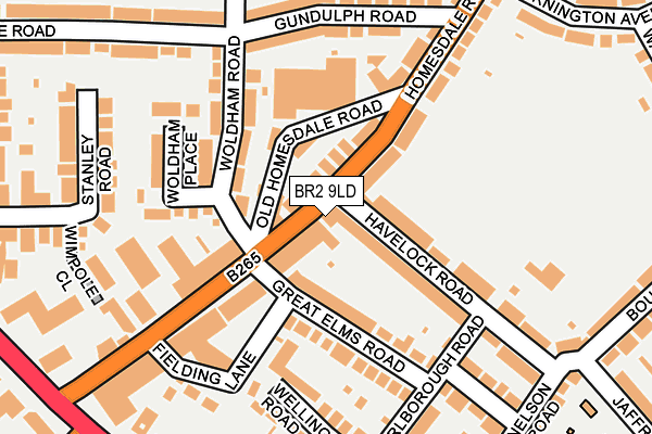 BR2 9LD map - OS OpenMap – Local (Ordnance Survey)