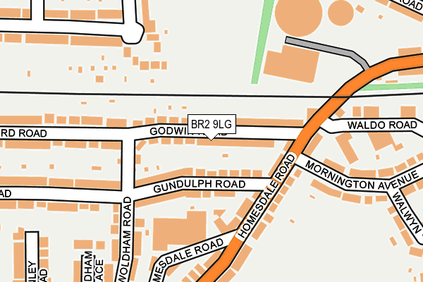 BR2 9LG map - OS OpenMap – Local (Ordnance Survey)