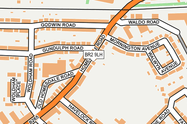 BR2 9LH map - OS OpenMap – Local (Ordnance Survey)