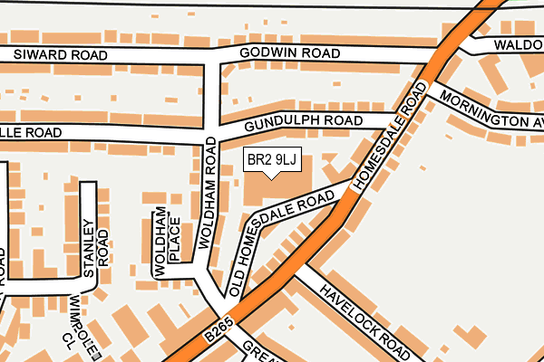 BR2 9LJ map - OS OpenMap – Local (Ordnance Survey)