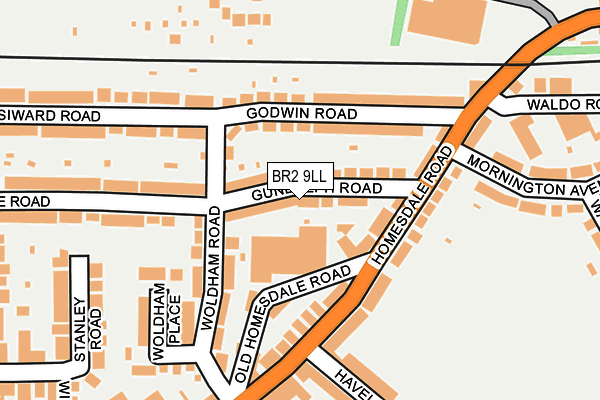 BR2 9LL map - OS OpenMap – Local (Ordnance Survey)