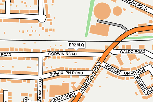 BR2 9LQ map - OS OpenMap – Local (Ordnance Survey)