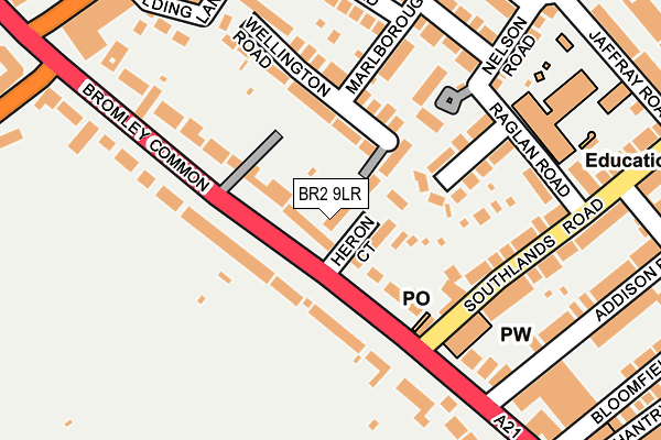 BR2 9LR map - OS OpenMap – Local (Ordnance Survey)