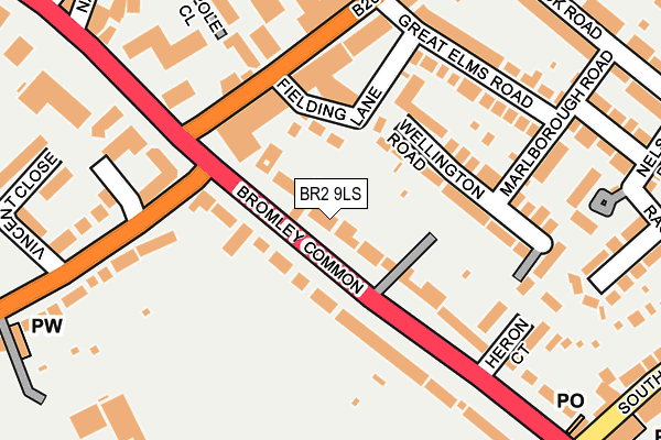 BR2 9LS map - OS OpenMap – Local (Ordnance Survey)