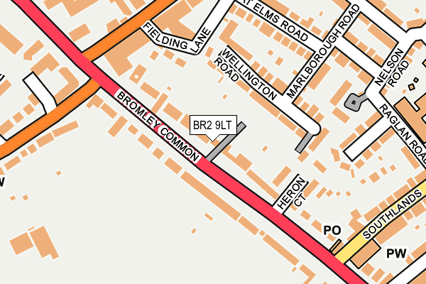 BR2 9LT map - OS OpenMap – Local (Ordnance Survey)