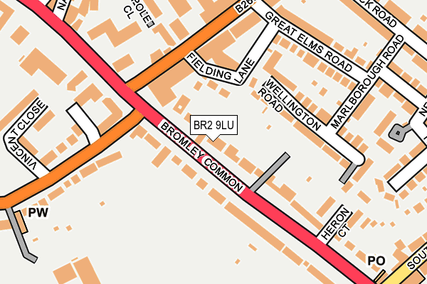 BR2 9LU map - OS OpenMap – Local (Ordnance Survey)