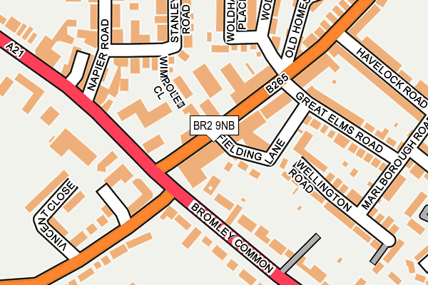 BR2 9NB map - OS OpenMap – Local (Ordnance Survey)