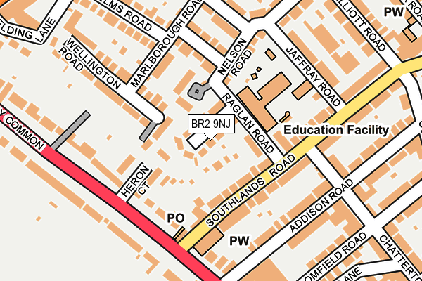 BR2 9NJ map - OS OpenMap – Local (Ordnance Survey)