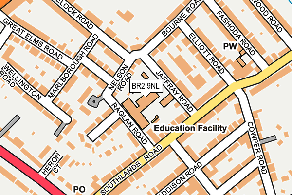 BR2 9NL map - OS OpenMap – Local (Ordnance Survey)